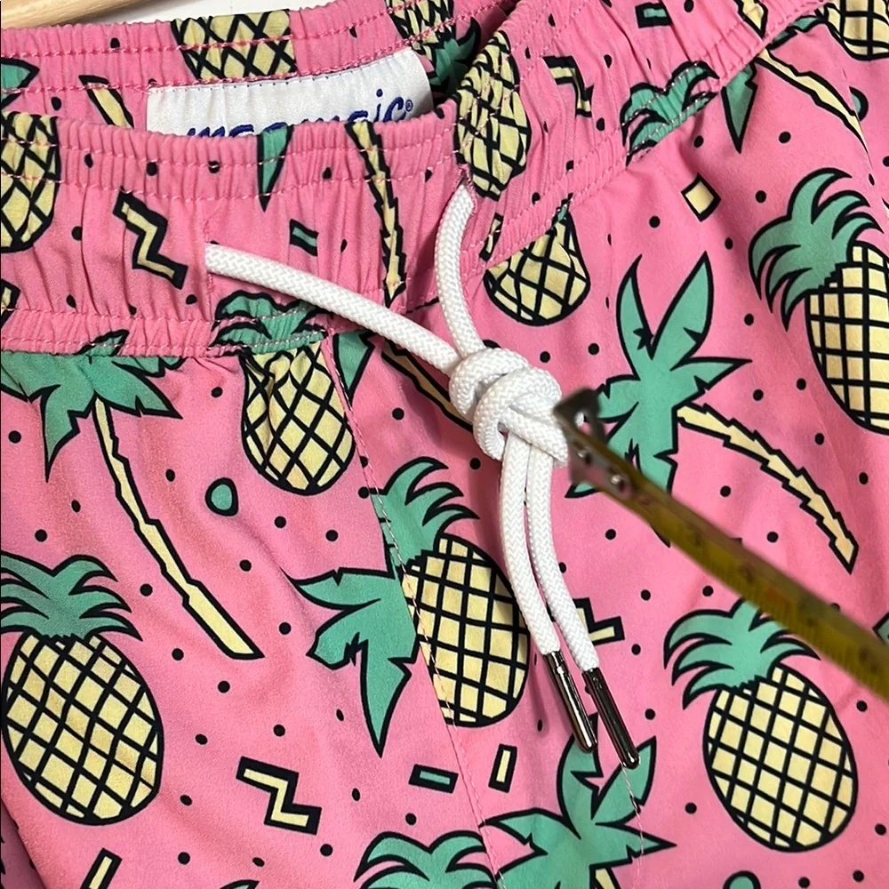 Maamgic Pink Pineapple Print Swim Trunk Shorts - Size M